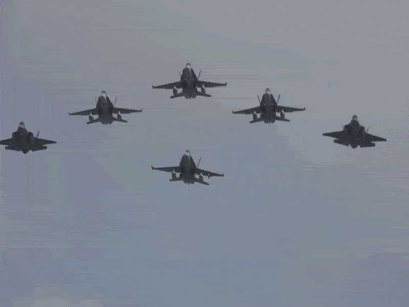 澳空军首批f-35a隐身战机与