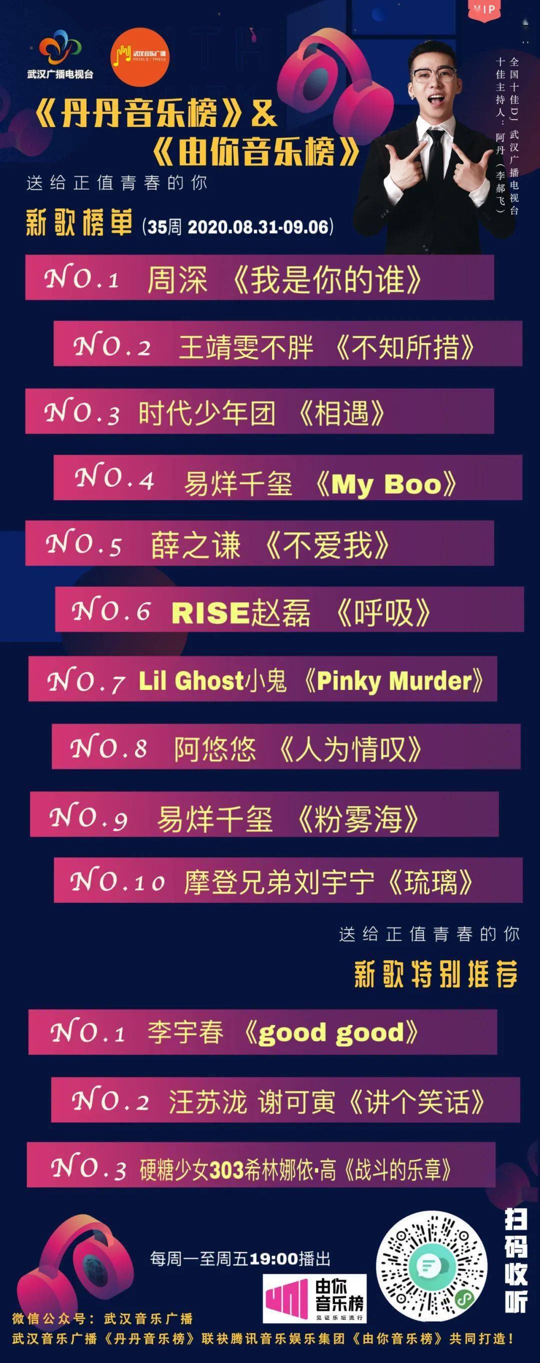 音乐周排行榜_《丹丹音乐榜》第39周一周榜单来啦!