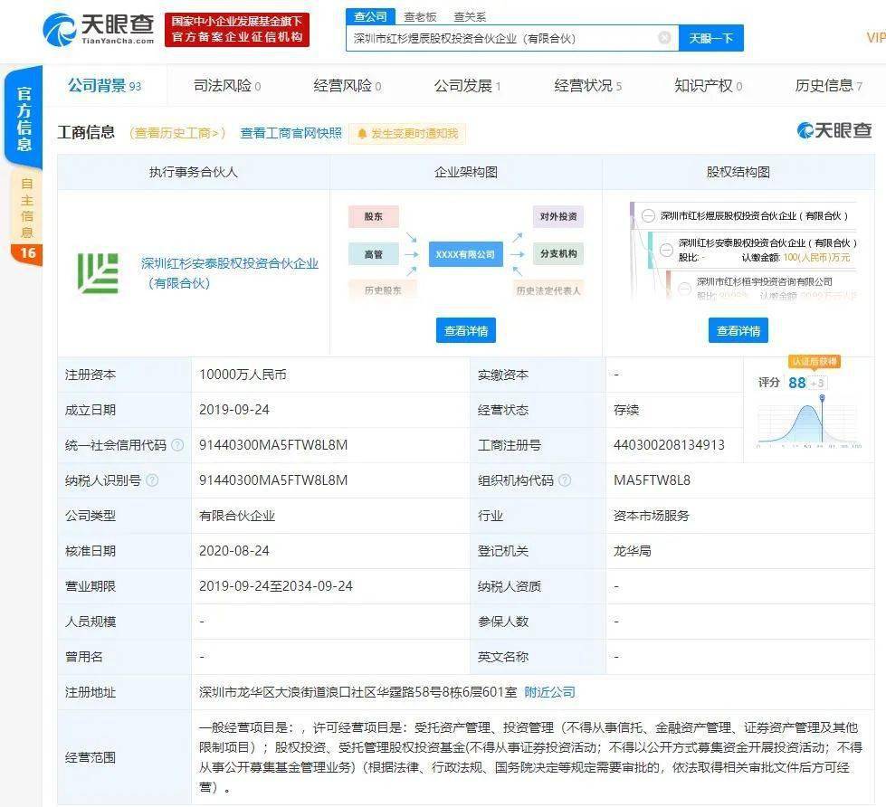 重仓|腾讯重仓红杉，强强联合强者恒强