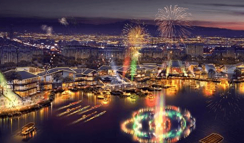 万达内江文旅城夜景效果图
