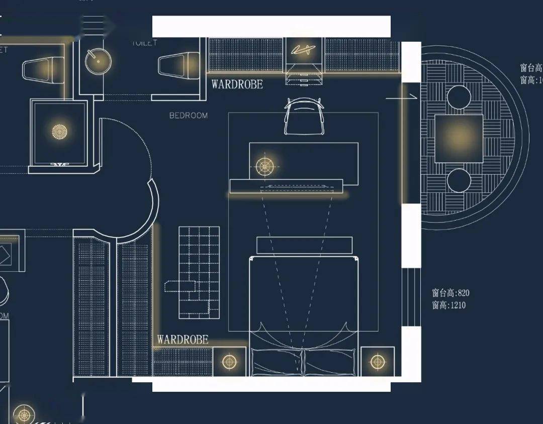 卧室背景墙 卧室背景墙可以参考 电视背景墙的黄金比例布灯法 也可以3