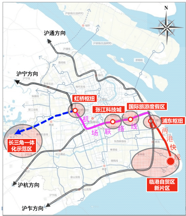 两港快线,轨道交通16号线(已建成),21号线,曹奉线,奉贤线,南枫线,总