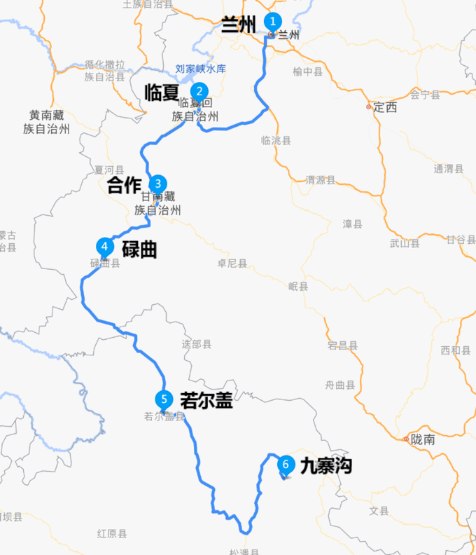 自驾九寨沟路线攻略