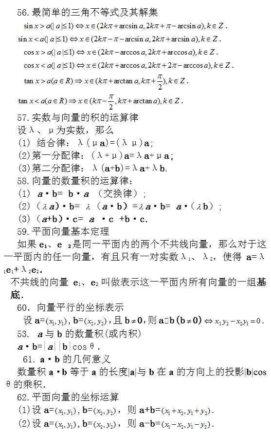 高中|高中数学常考结论203条, 涵盖高中所有重点 ! 请收好 !