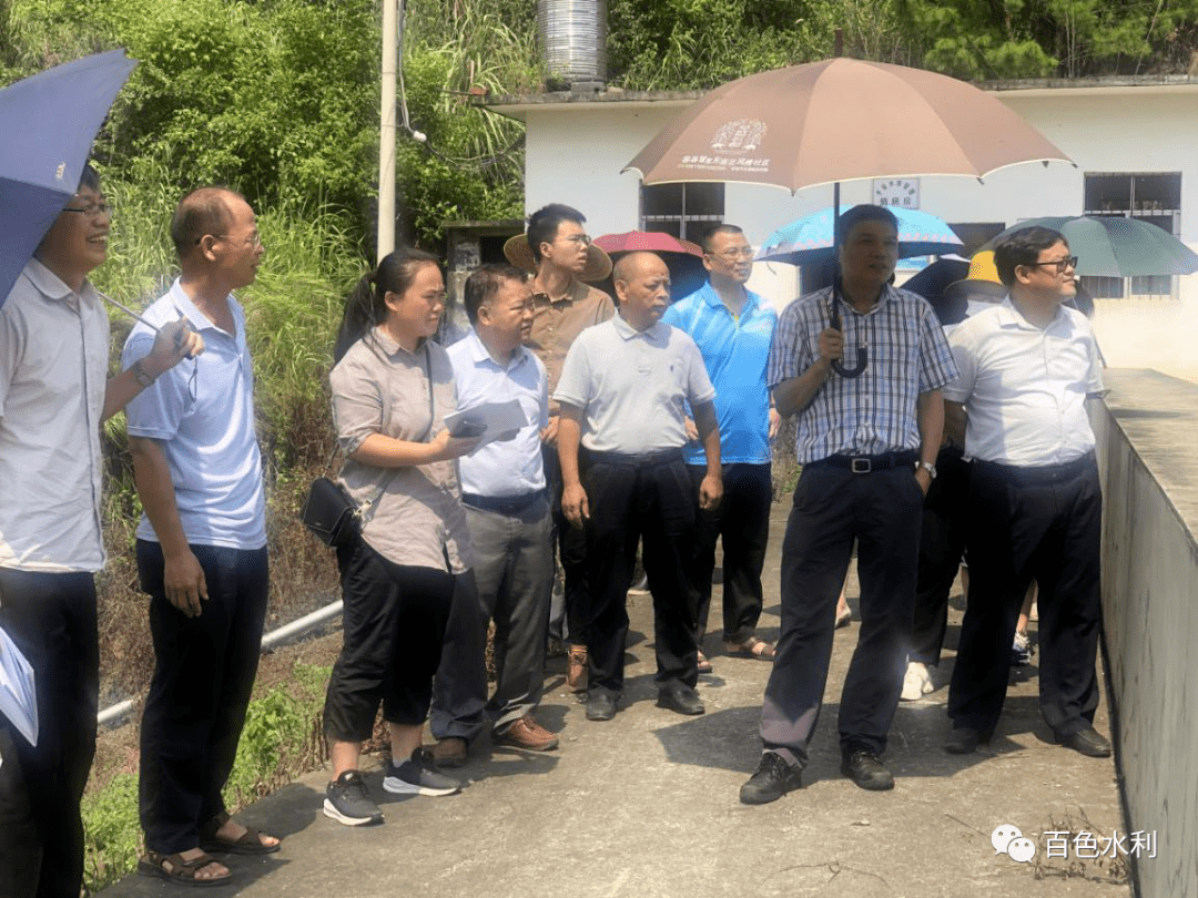 自治区水利厅副厅长甘幸对田东县委县政府对水利工作的重视表示感谢
