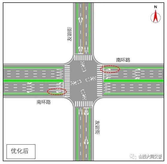 南环路-永泰南路交叉口现状渠化图