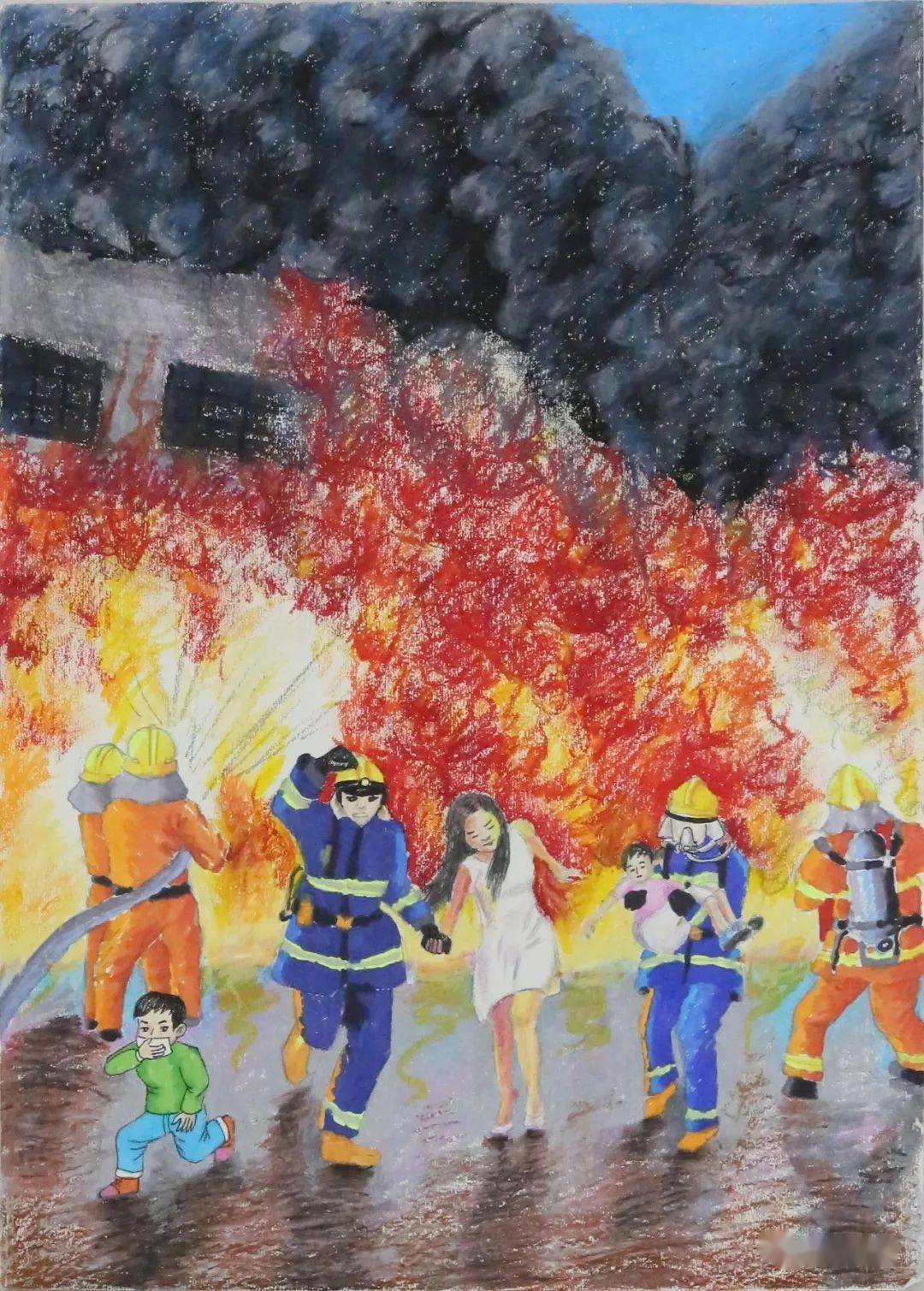 童心绘消防|第五届儿童消防作文绘画竞赛作品赏析(一)