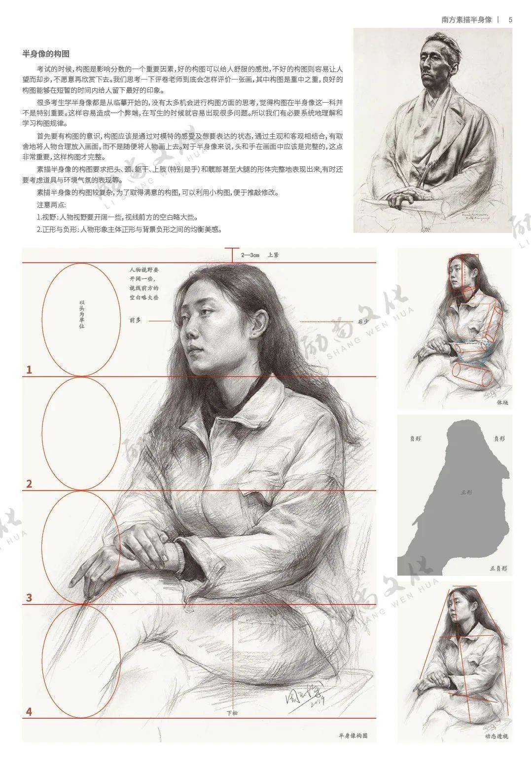 励尚文化南方素描半身像联考校考美院必备的全面实用高品质临本有图有