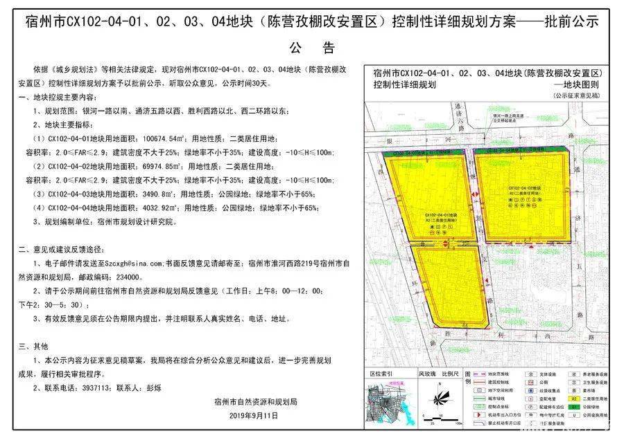 宿州市西陈营孜拆迁区域850多亩地块规划图曝光