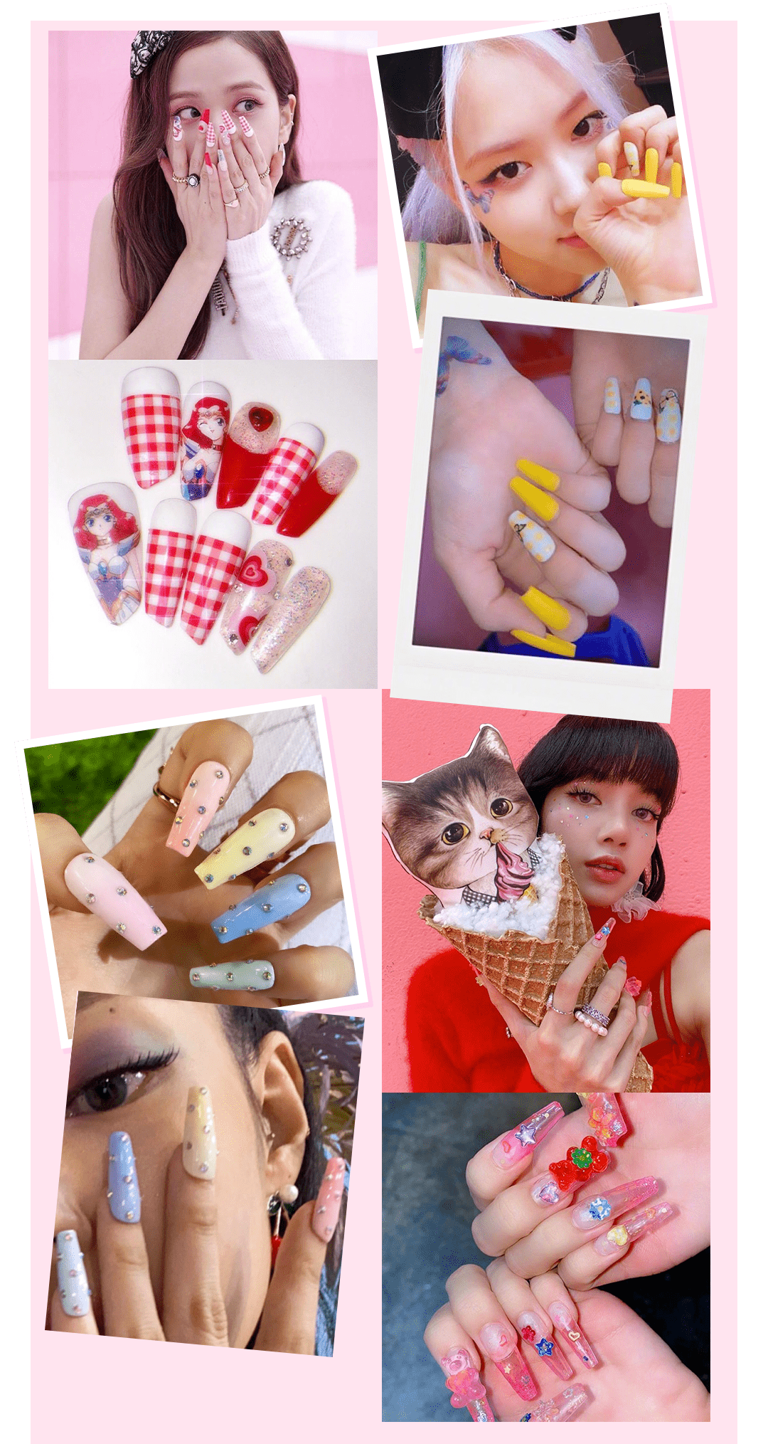 blackpink回归美甲,blackpink美甲 blackpink 1万 的美甲!太好看了吧!