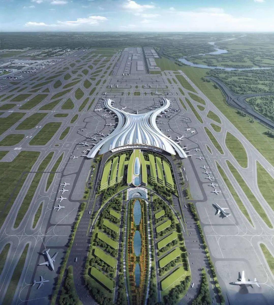 白云机场三期扩建启动 中国民航迎来单体航站楼建筑面积最大机场!