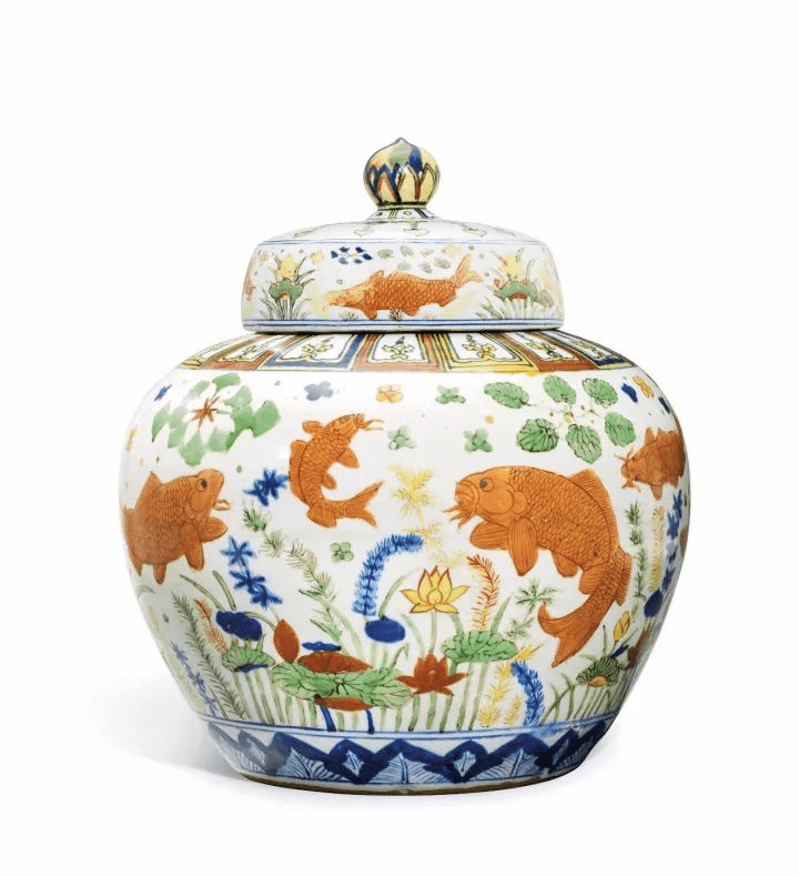 明代嘉靖五彩鱼藻纹盖罐，价值2.1亿，复刻成功，盛世再现！_搜狐网
