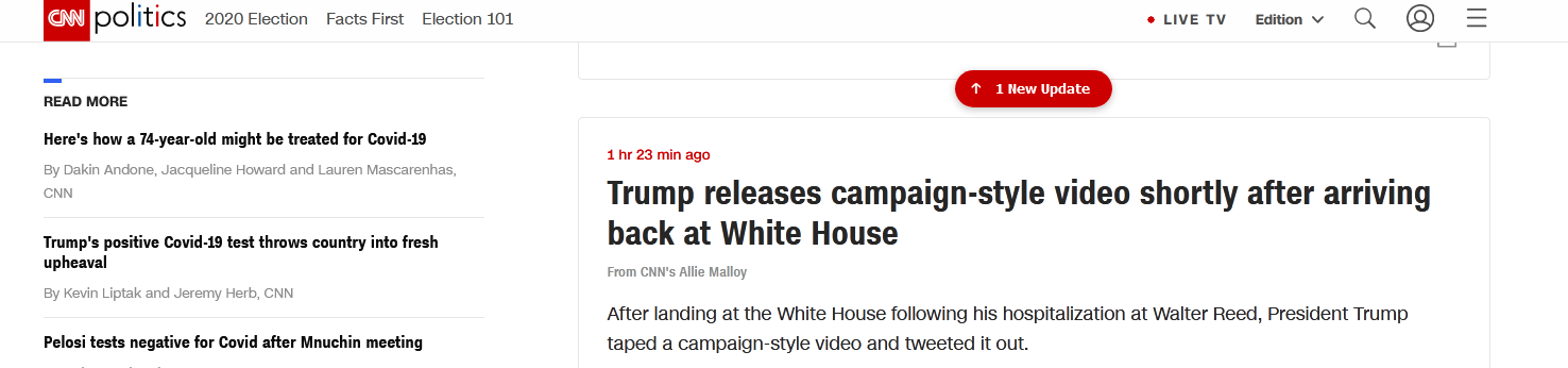 离开|特朗普刚“出院”就发视频宣称“不要怕病毒”，美媒：视频是竞选风格的