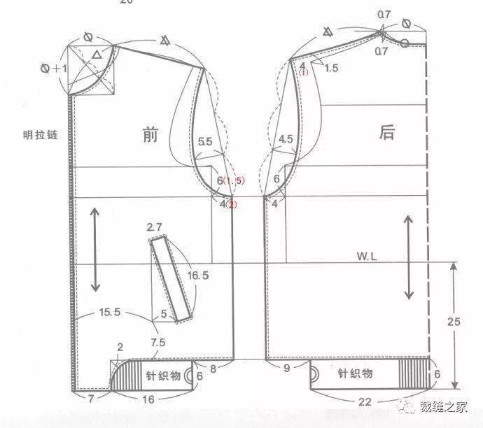 春秋儿童棒球服裁剪图