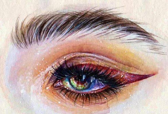 水彩|沉迷眼睛刻画的小伙伴看过来！Lina的水彩人物肖像步骤统统分享给你！