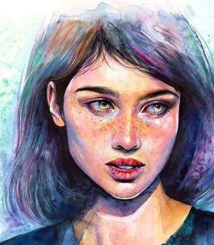 水彩|沉迷眼睛刻画的小伙伴看过来！Lina的水彩人物肖像步骤统统分享给你！