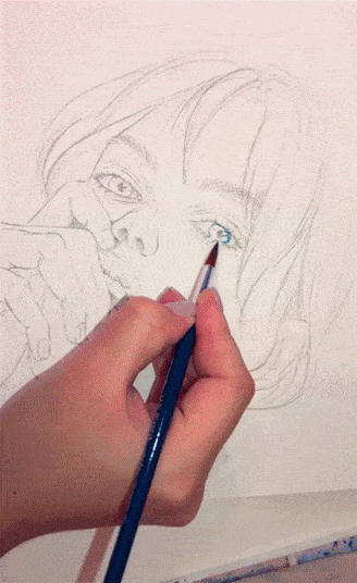 水彩|沉迷眼睛刻画的小伙伴看过来！Lina的水彩人物肖像步骤统统分享给你！