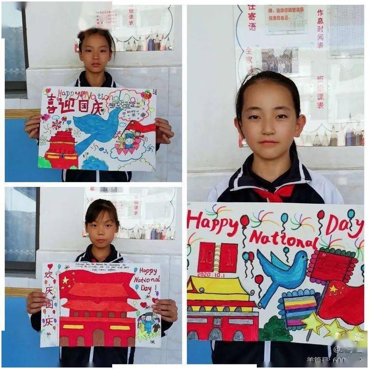 陇南育才学校小学生用歌声和绘画庆祝祖国71周年华诞