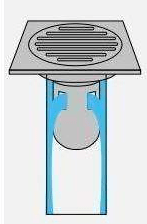 u型地漏:钟罩式的构造,就像一个扣碗扣在了下水管口,形成一个u型存水