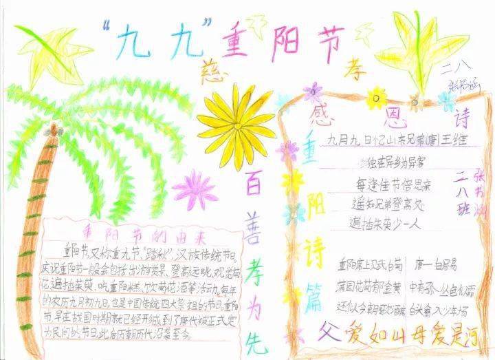 【重阳手抄报】重阳节手抄报素材大全,各位老师家长拿走不谢