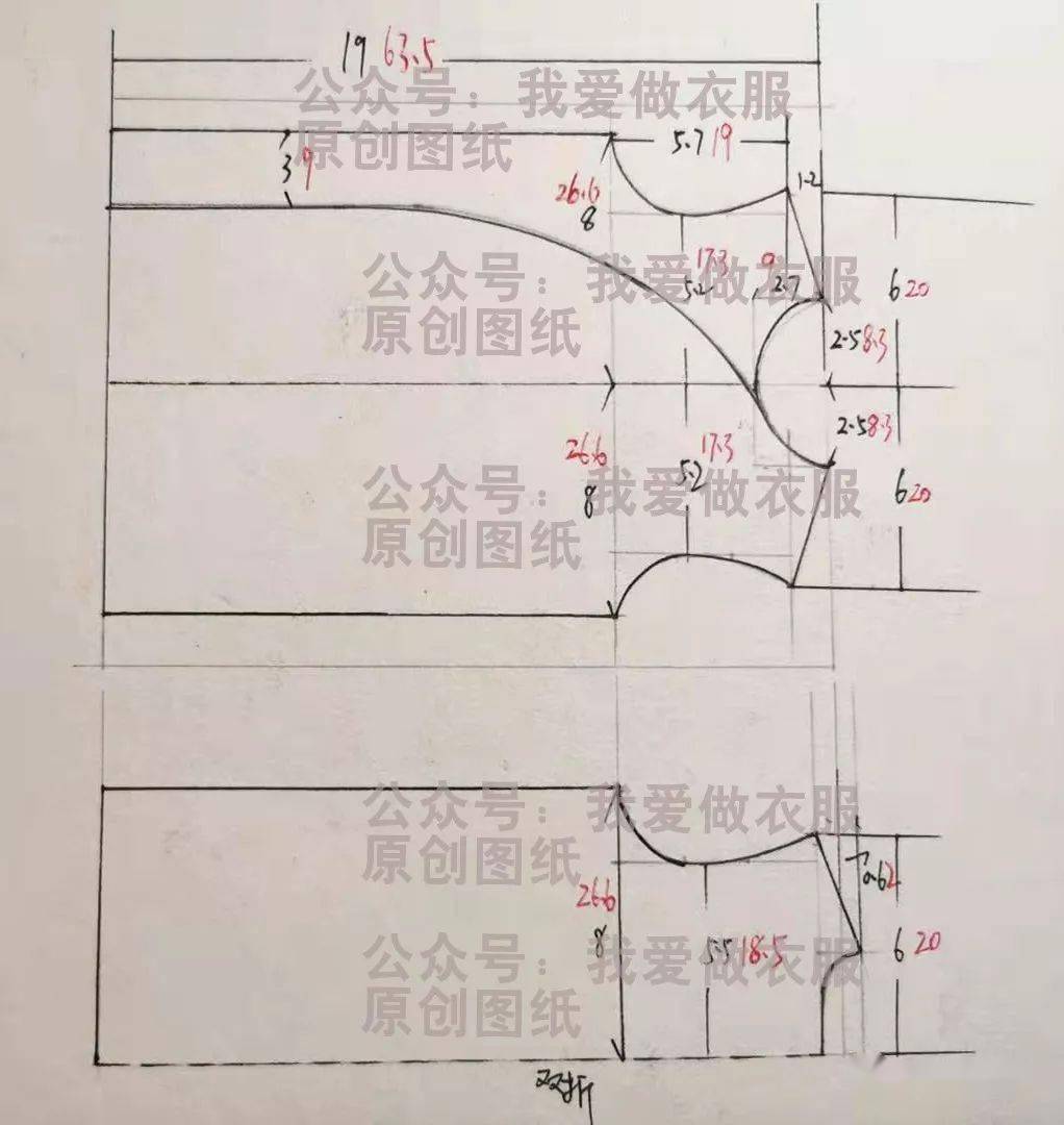 冬季古风棉背心裁剪图,很有韵味的一款背心