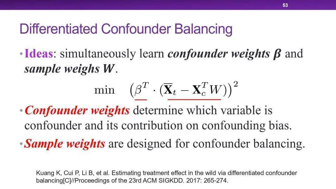 我们提出的方法叫做混淆变量区分性平衡(differentiated confounder