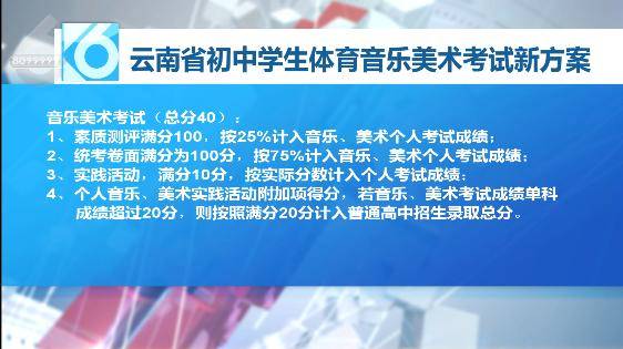 考试|细节来了！云南体育中考100分怎么构成？音乐美术多少分？征求稿公布↓
