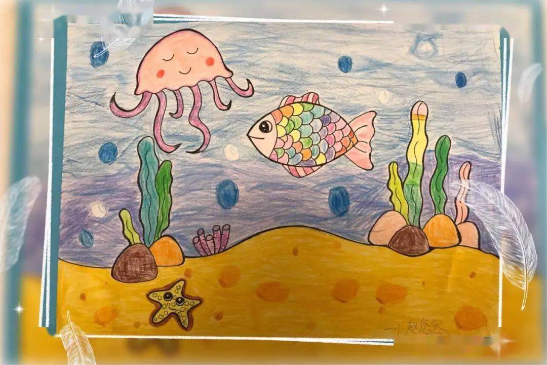 青岛南京路小学海洋节海洋绘画大赛作品展示