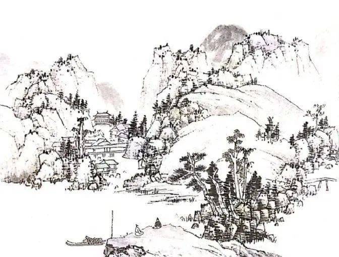 国画教程:写意《富春山居图》画法