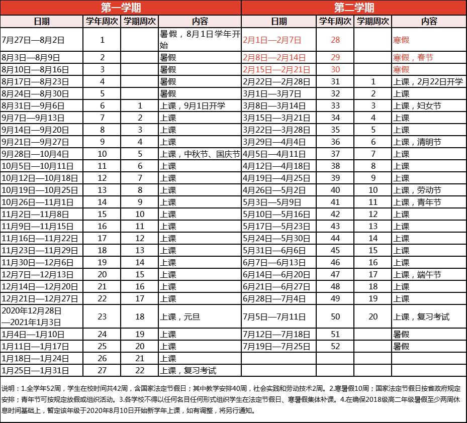 时间表|广州中小学校校历时间表来了 快来看寒假时间！