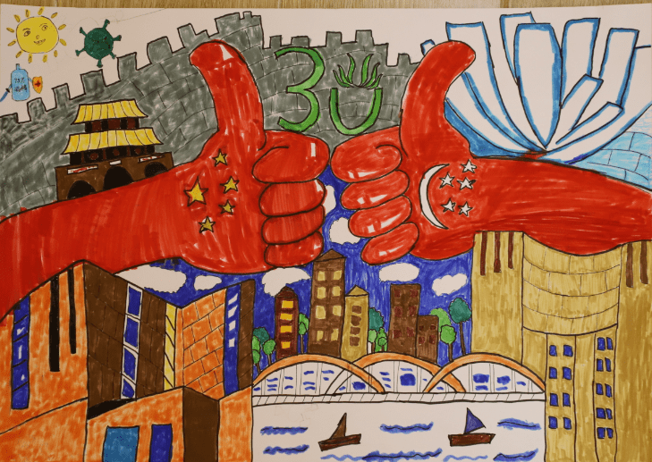 展览|"第五届中新友好图书馆少儿书画节"获奖作品展
