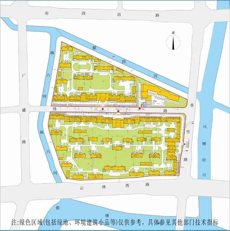 总平面示意图 来源:宁波市自然资源和规划局 2,本网站上所发表的文章