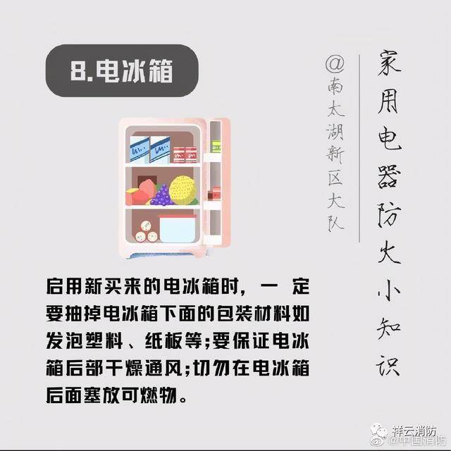 家用电器防火小知识