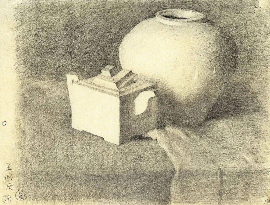 中央美院附中素描静物作品