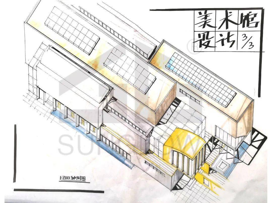 快题模考解评图05大快题真题展墙美术馆设计