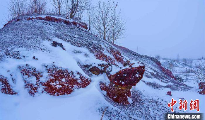 五大连池迎今冬首雪 如水墨仙境