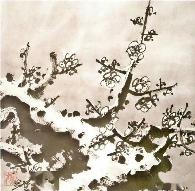 分享关山月《画梅十例》,大师教你画梅花