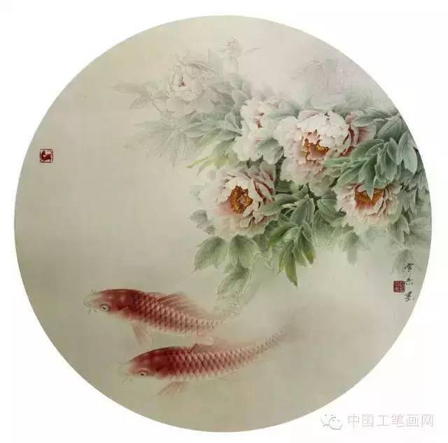 龚雪青工笔画作品扇面精选不得不爱