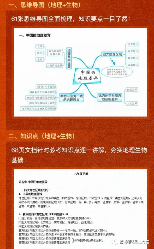 1元抢购!初中地理生物,50套模拟真题试卷 570个知识点 61张思维导图