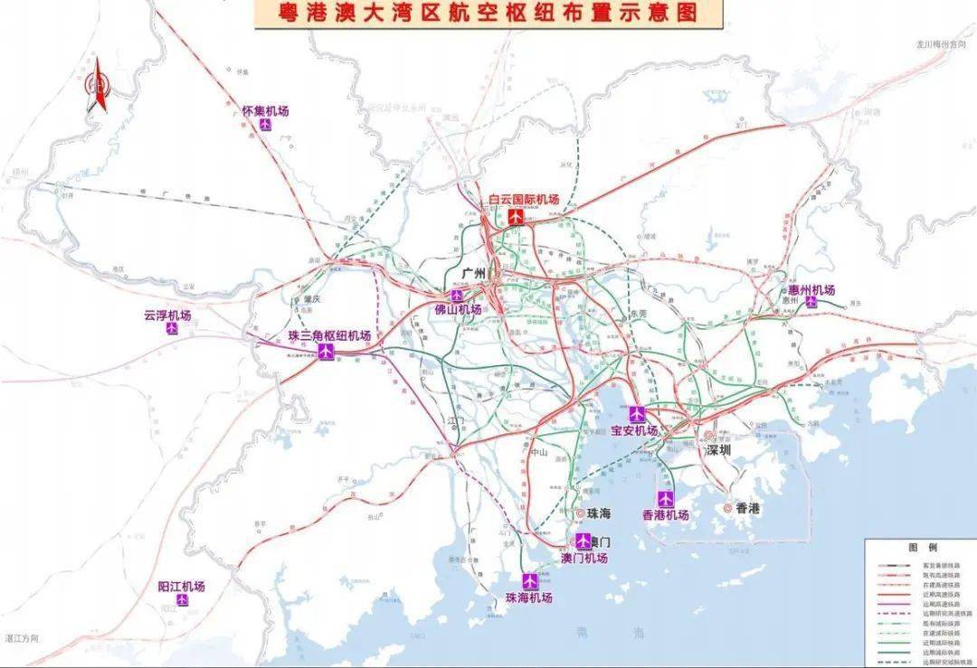 广州白云机场t3站近期规划接入广河高铁,将与赣深高铁