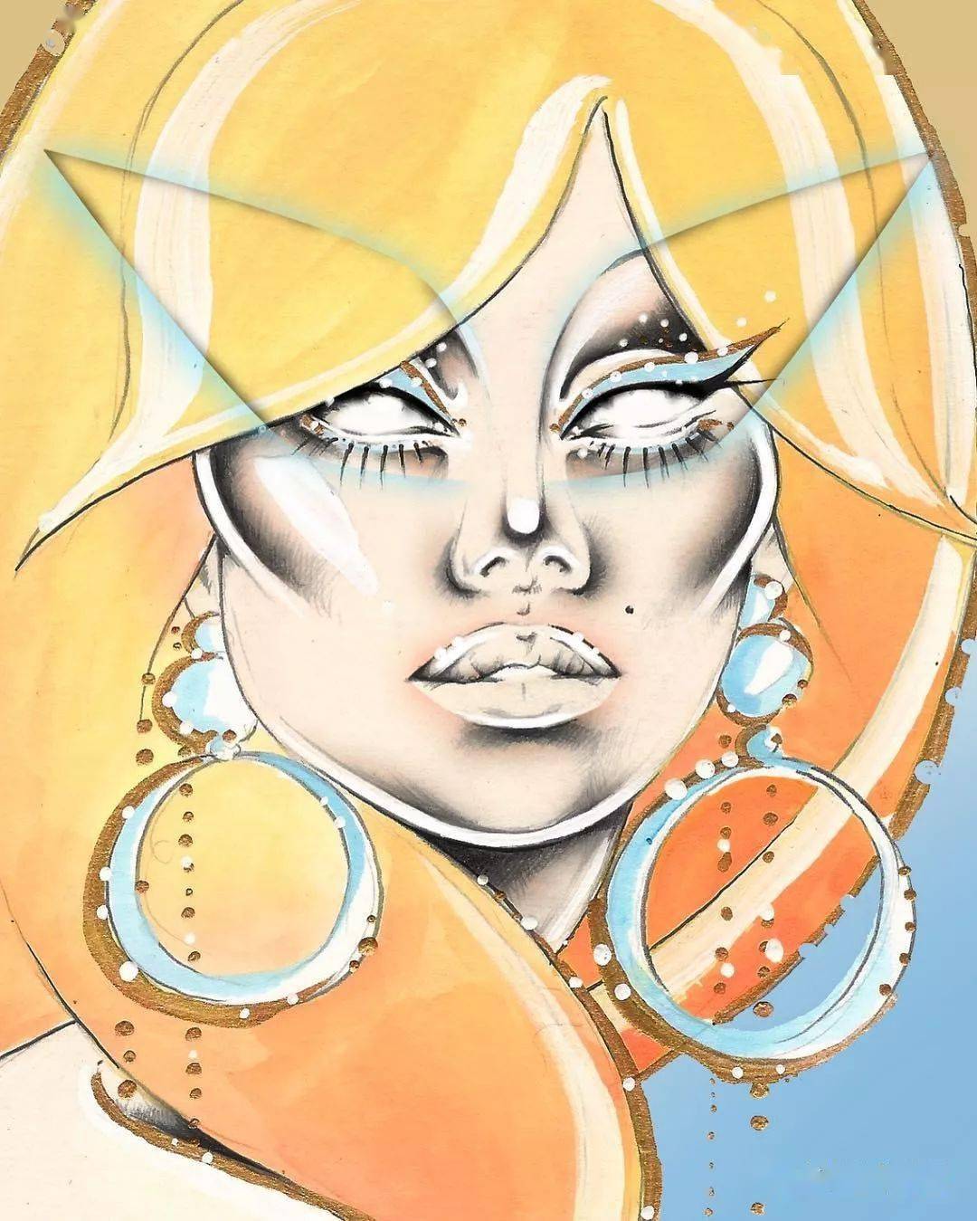 时尚|时装画上的褶皱不知怎么画？向这位时尚插画界的＂三宅一生＂学习一下！