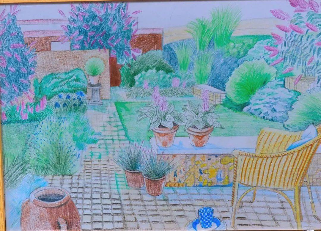 "我家的美丽庭院"绘画比赛评奖啦!来为"如画姜山"锦上
