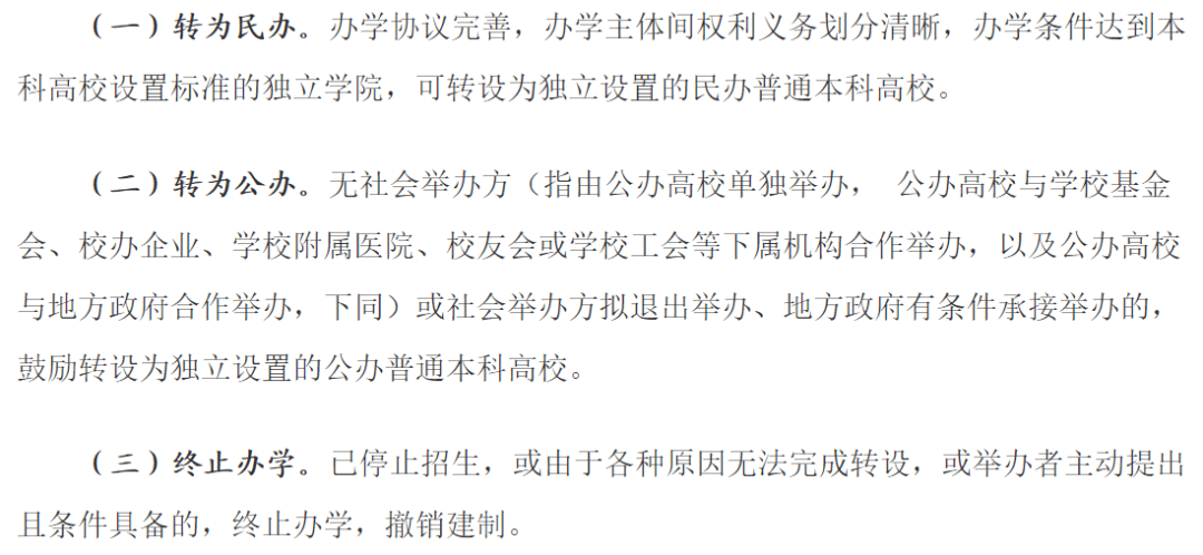 转设独立学院转设情况汇总