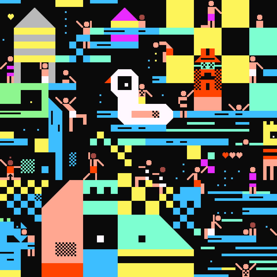 gif结合  创作了比《我的世界》  更有趣的小世界 意大利插画师ailadi