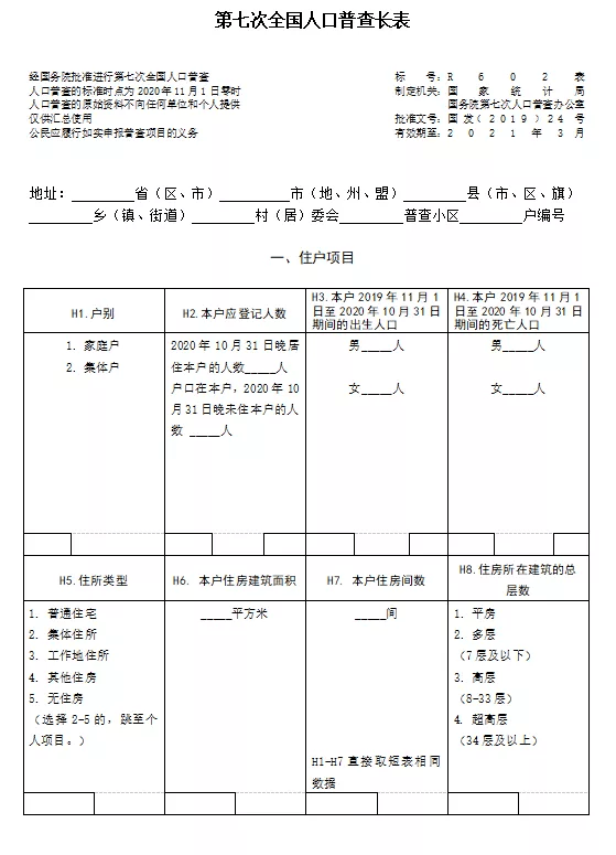 人口普查长表48项_人口普查长表