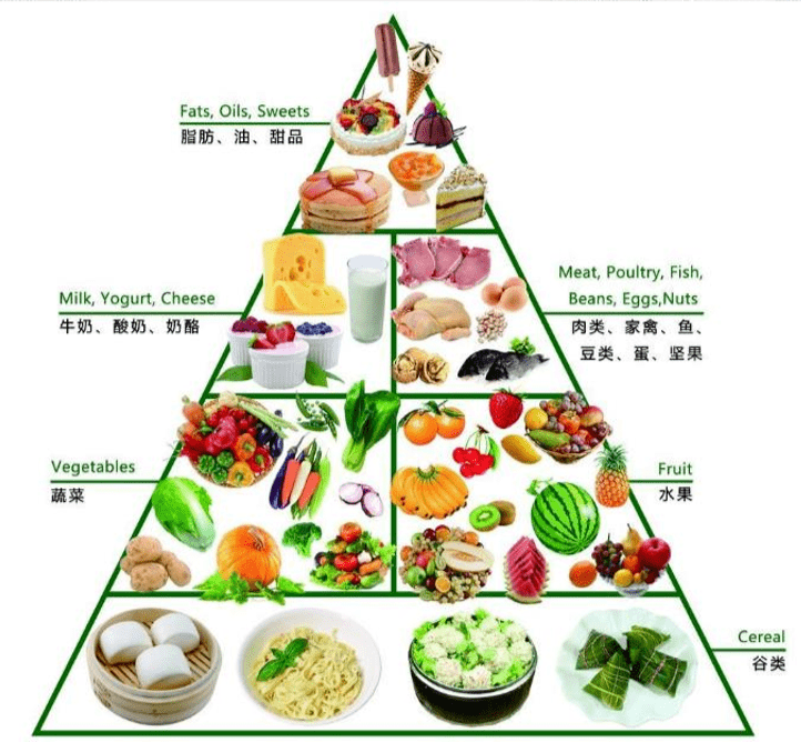 营养金字塔图▲饮食推荐时间表总结:水果蔬菜20%,碳水化合物30%