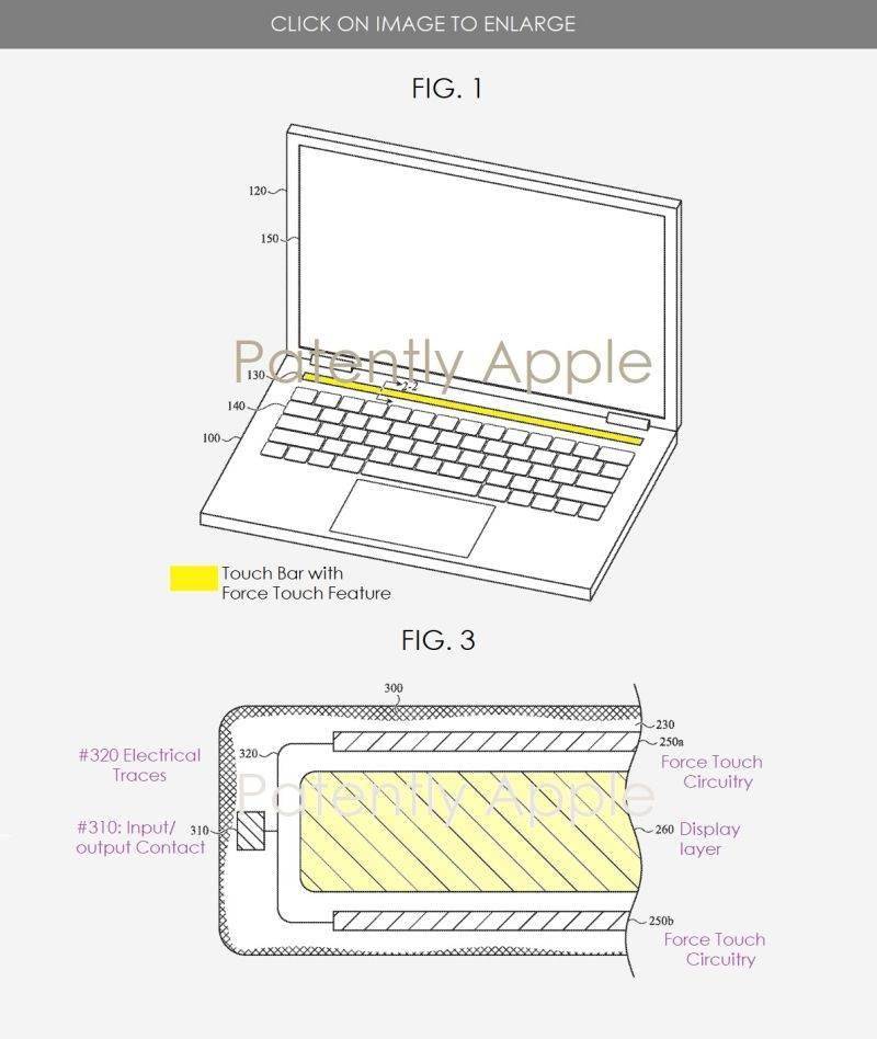 苹果为新款MacBook申请Touch Bar专利：支持Force Tou