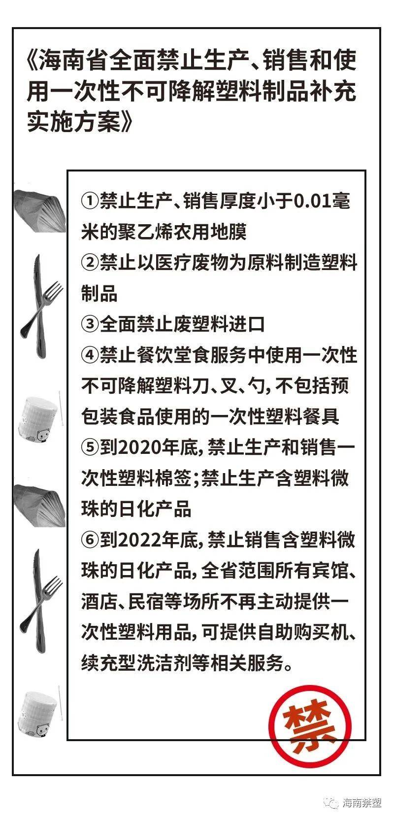 12月起海南全岛禁塑牢记禁塑黑名单让违法行为无所遁形