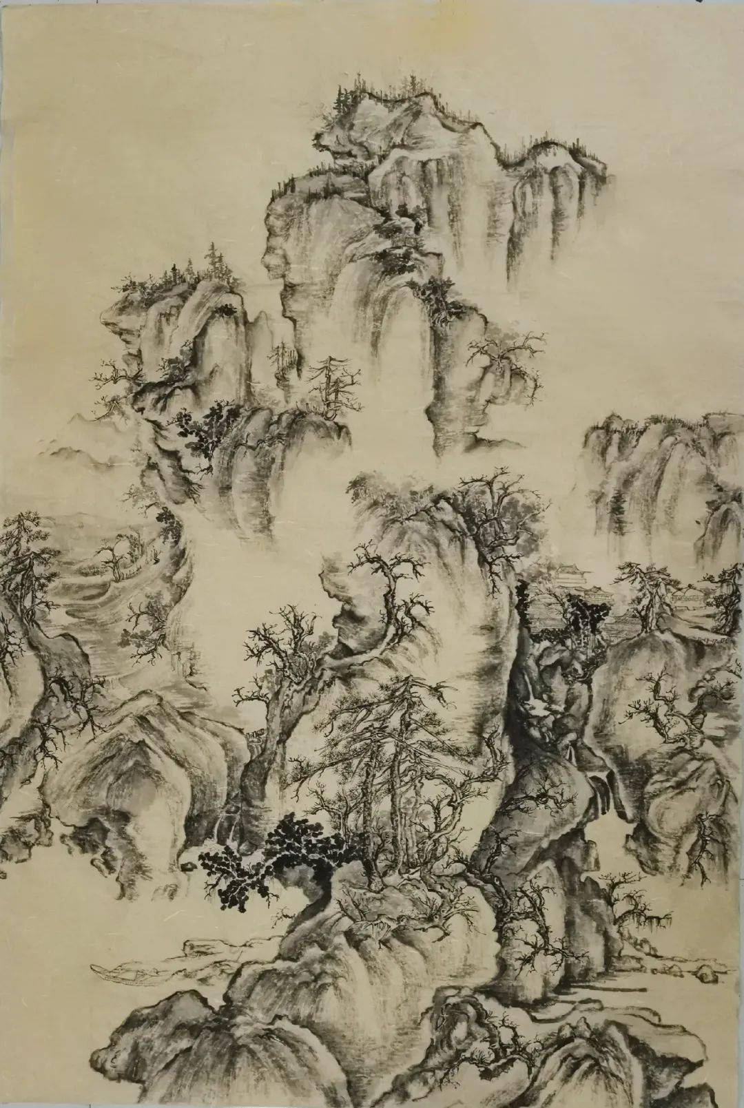 临摹宋代代山水画让我感悟最深的是,古人用了几笔就可以描绘出山水树