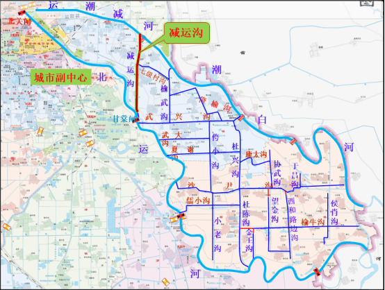 据小编了解,今年6月  北京市发改委批复了通州区两河水网减运沟综合